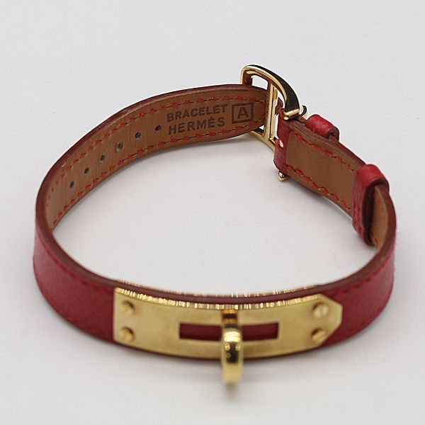 エルメス ケリーウォッチ 純正ベルト レザー A□刻印 レッドカラー