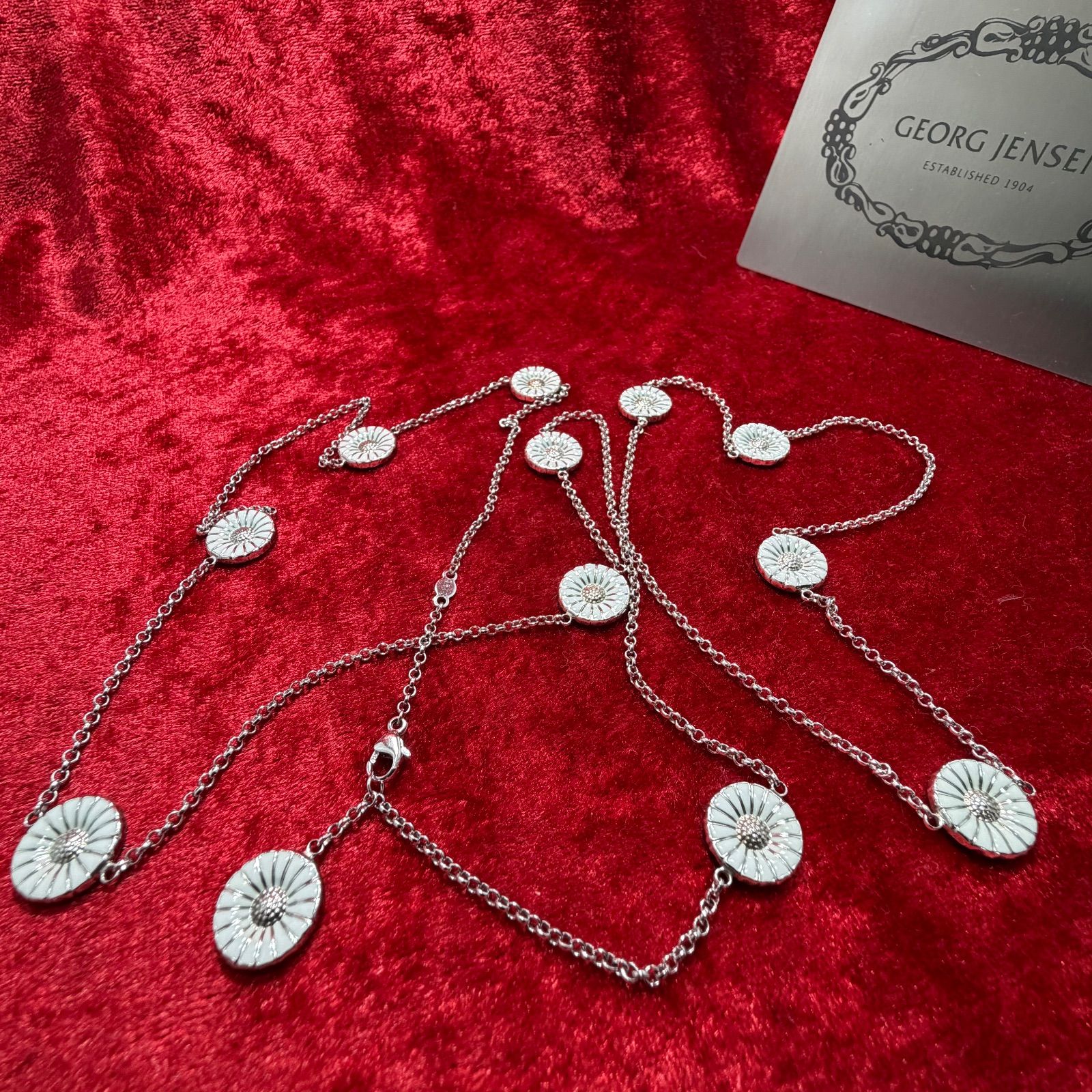 美品 デイジーネックレス 97cm ジョージジェンセン/GEORG JENSEN 