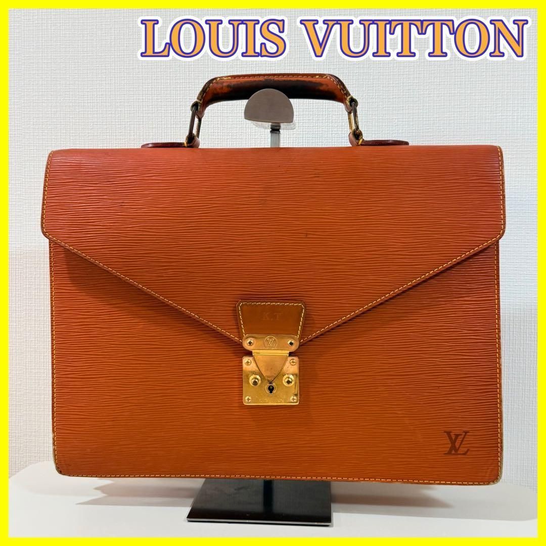 □美品□LOUIS VUITTONルイヴィトン ビジネスバッグ エピ コンセイエ