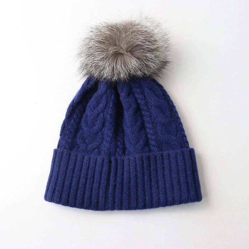 モンクレール MONCLER BERRETTO フォクスファーボンボン付きウール