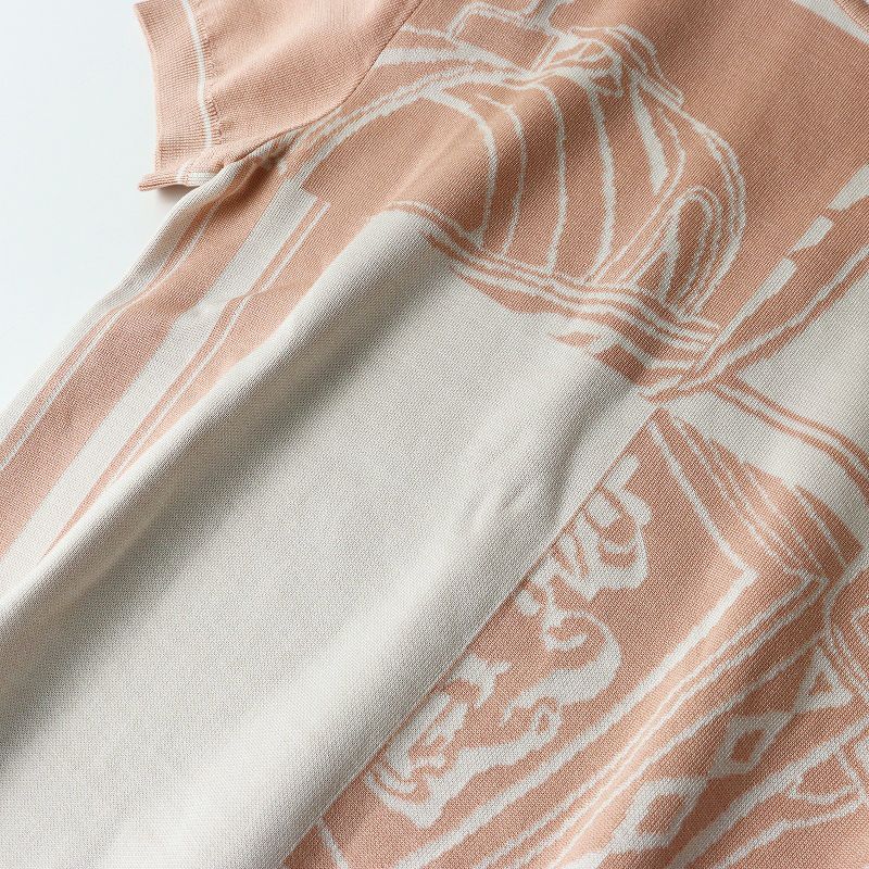 美品 2024SS エルメス HERMES 無秩序 フィネス インターシャ編み