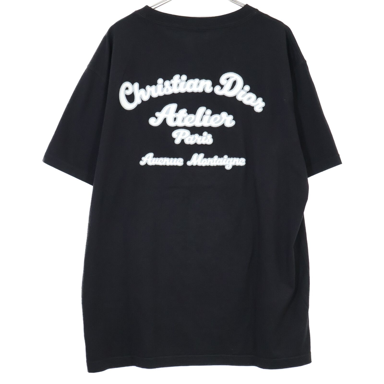 DIOR ディオール 19AW ﾌﾞﾗｯｸ 293J645A0677 ｱﾄﾘｴ刺繍 半袖Tｼｬﾂ XXL