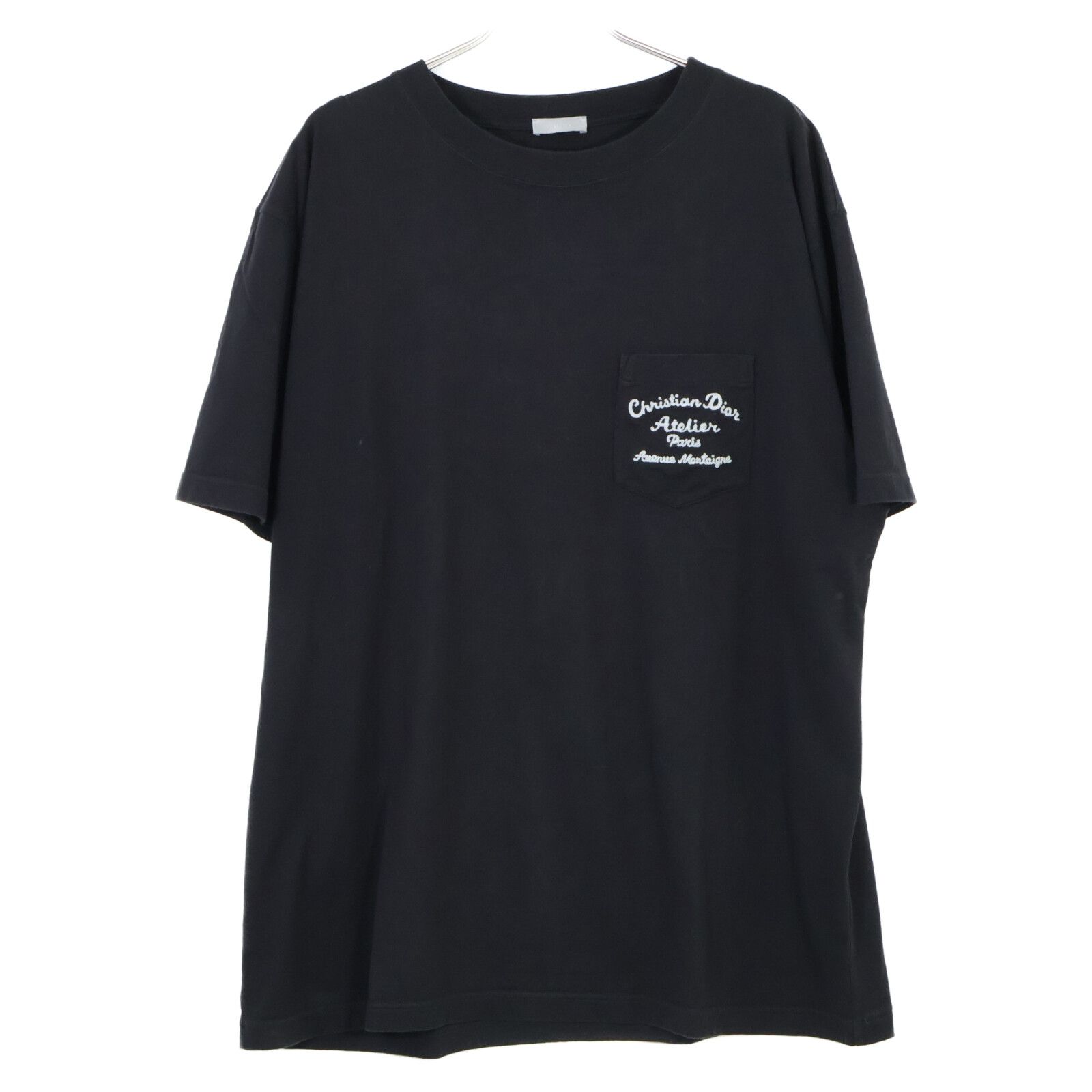 DIOR ディオール 19AW ﾌﾞﾗｯｸ 293J645A0677 ｱﾄﾘｴ刺繍 半袖Tｼｬﾂ XXL