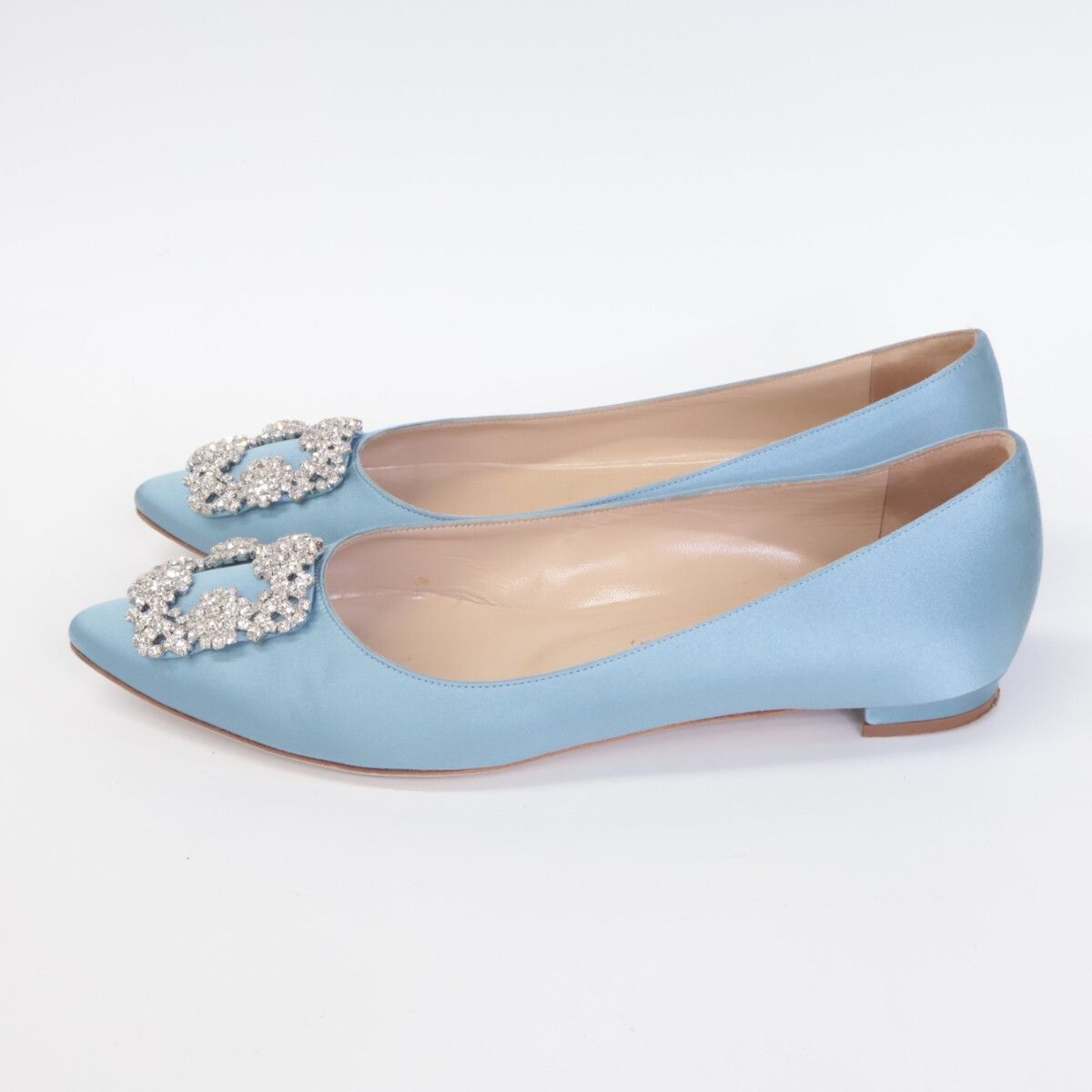 MANOLO BLAHNIK マノロブラニク HANGISI ハンギシ サテン ビジュー