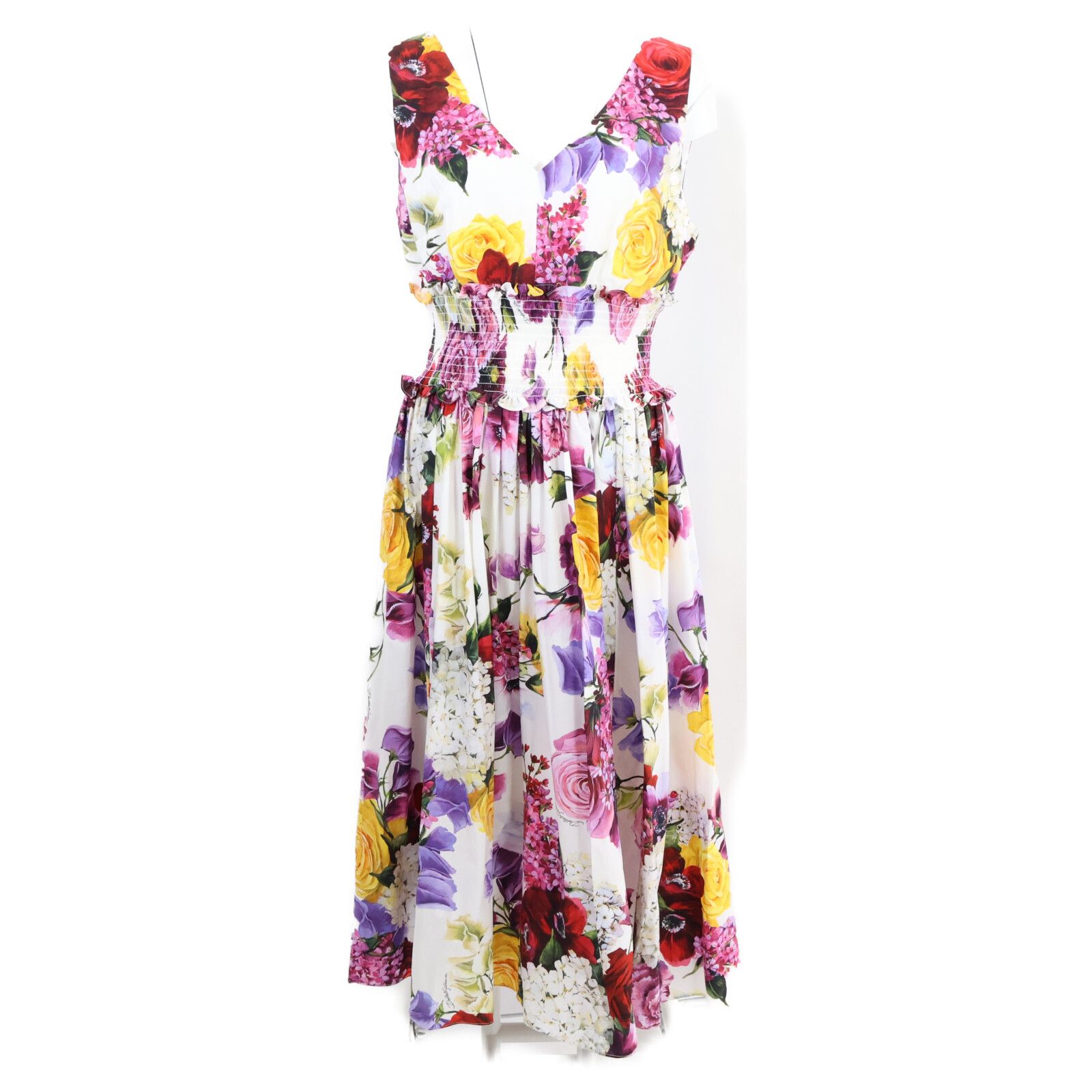 DOLCE GABBANA ドルチェアンドガッバーナ 正規 F 6 D 2 ST GDL 71 フラワープリント ノースリーブ 48