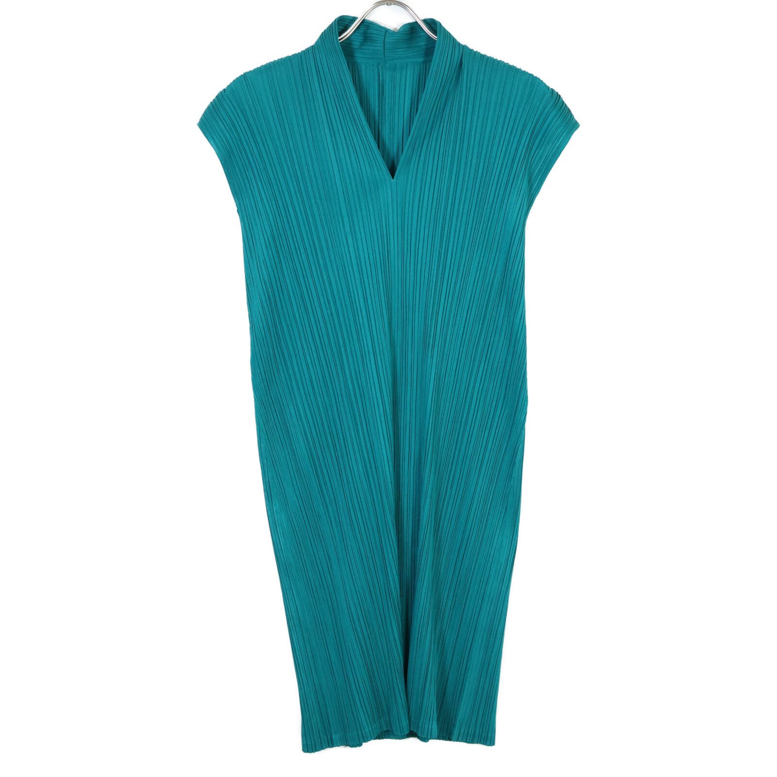 PLEATS PLEASE プリーツプリーズ PP73-JH166 17AW ｸﾞﾘｰﾝ ﾉｰｽﾘｰﾌﾞﾜﾝﾋﾟｰｽ