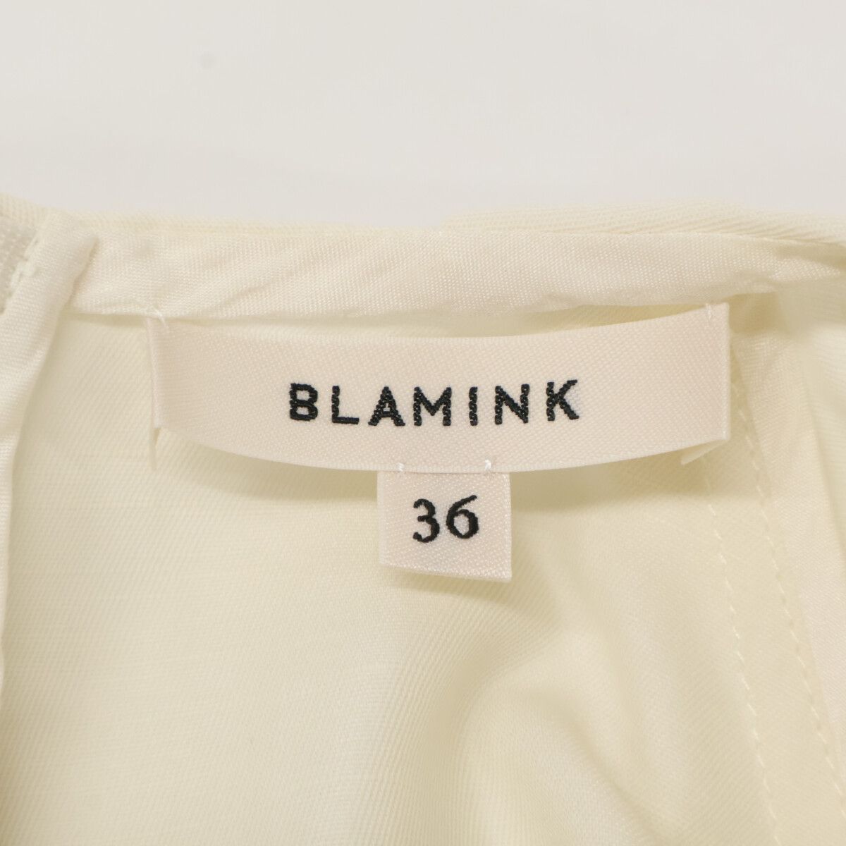 BLAMINK ブラミンク 23SS ｸﾘｰﾑ 7921-230-0222 ﾄﾞﾙﾏﾝｼｮｰﾄｽﾘｰﾌﾞﾌﾞﾗｳｽ 36