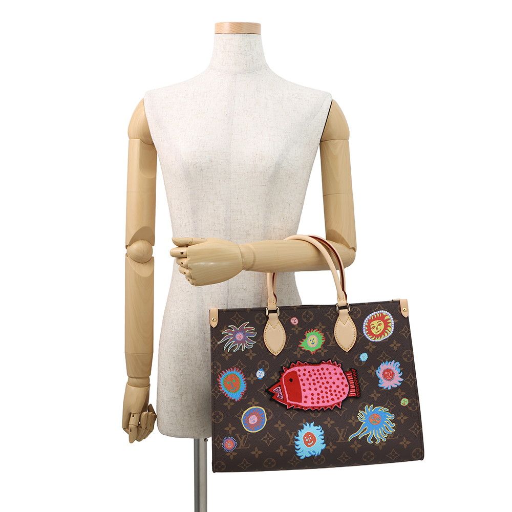 極美品　ルイヴィトン 草間彌生 コラボ 限定トートバッグ ルイヴィトン トートバッグ モノグラム LV × YK オンザゴー MM M46429