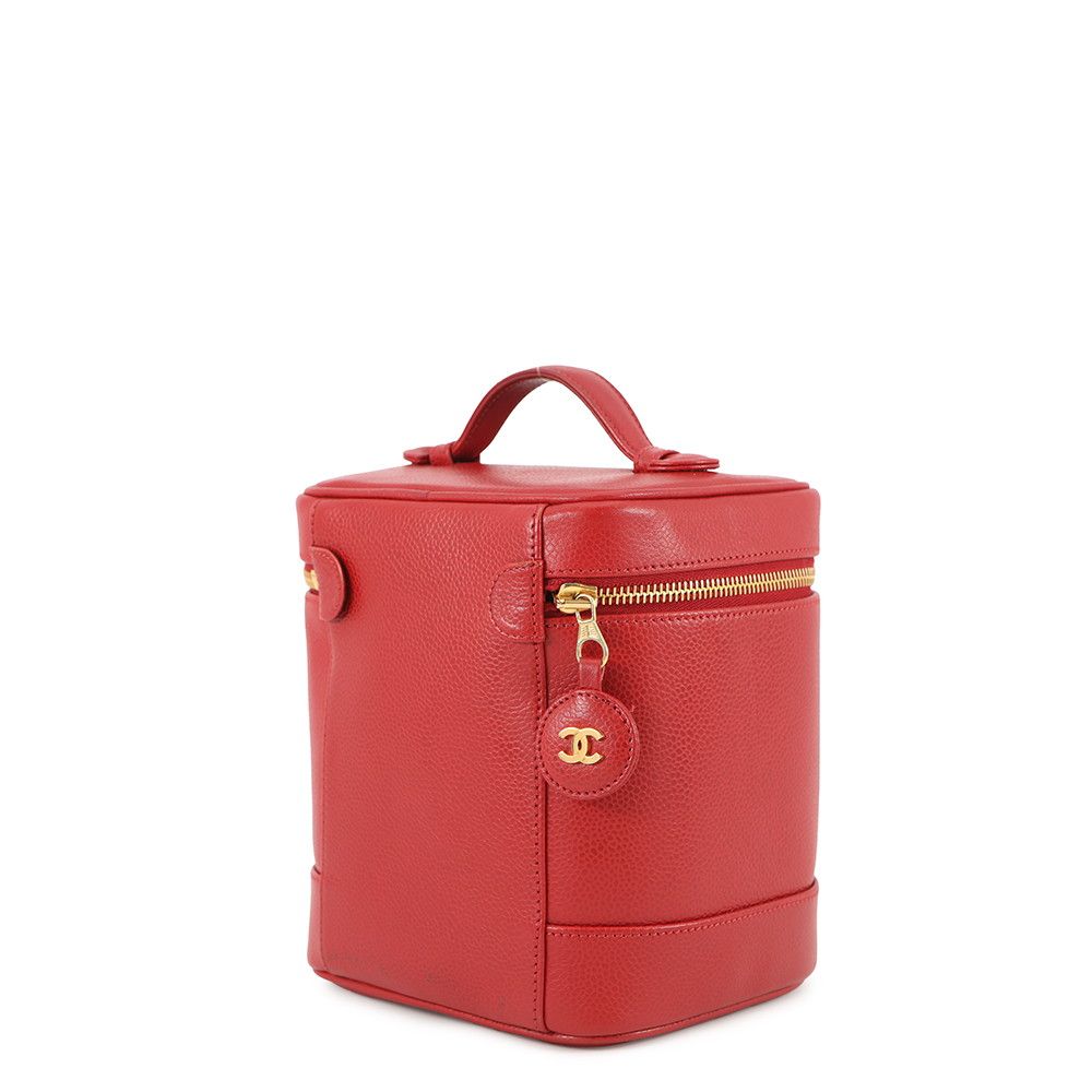 シャネル バニティバッグ ココマーク キャビアスキン 縦型 A01998