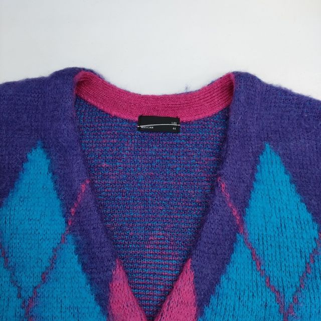 LAD MUSICIAN 2222-032 Argyle Mohair Cardigan アーガイル モヘヤ混