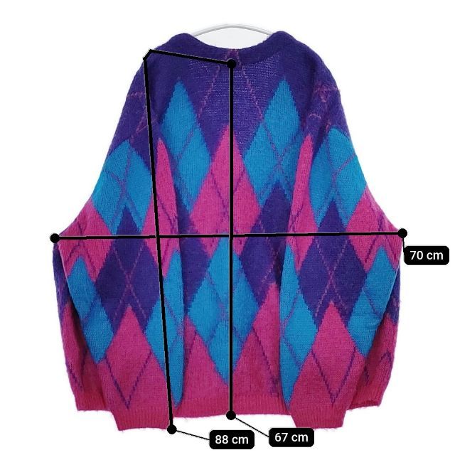 LAD MUSICIAN 2222-032 Argyle Mohair Cardigan アーガイル モヘヤ混