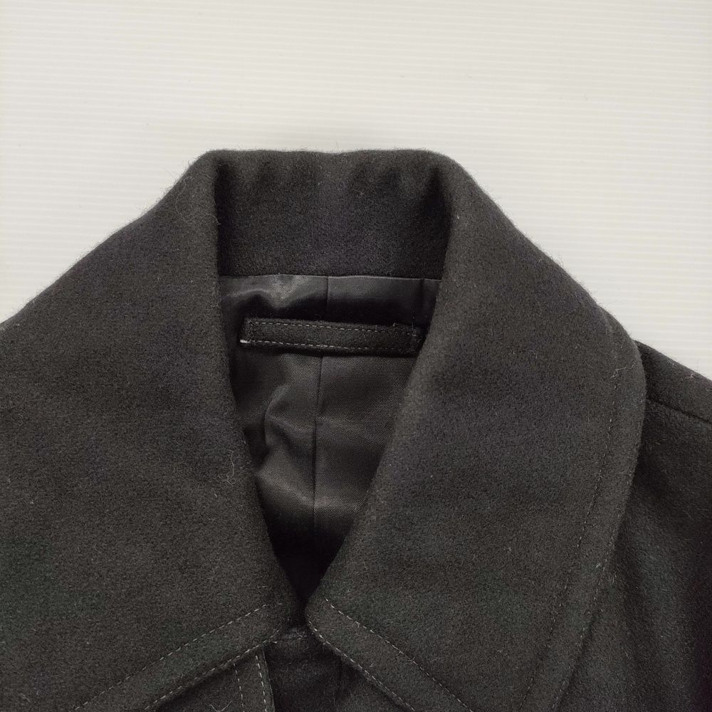 TALSA メルトンウール ダブルブレスト Pコート レザー 牛革 サイズM