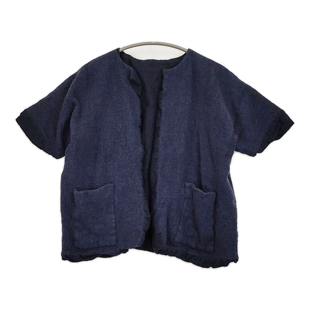 veritecoeur ハーフスリーブコート VC-2212 定価44000円 ノーカラー