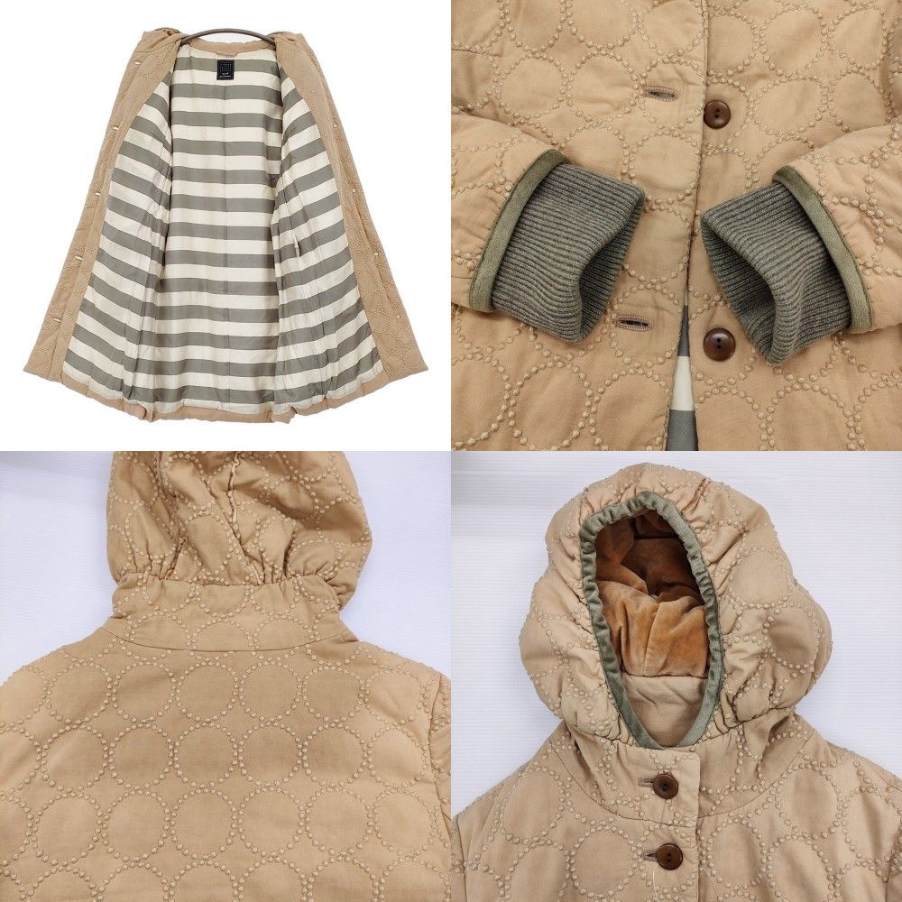 mina perhonen tambourine qa6332 刺繍 フード サイズ36 ダウンコート