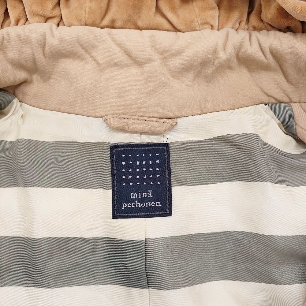 mina perhonen tambourine qa6332 刺繍 フード サイズ36 ダウンコート