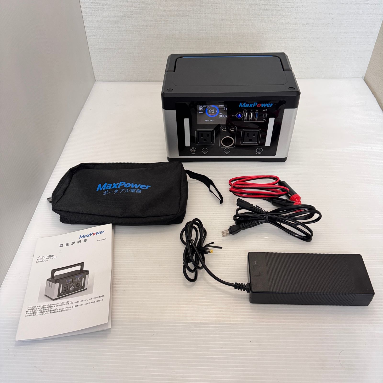 ☆動作確認済み MaxPower ポータブル電源 MP600J 容量500Wh 定格出力