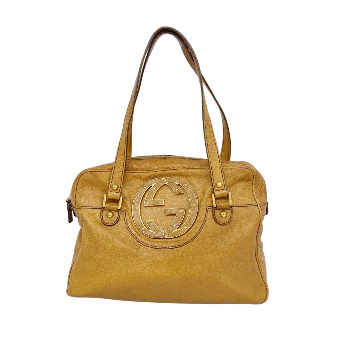 GUCCI グッチ　ハンドバッグ　インターロッキング　ゴールド金具 5pd5789】グッチ ショルダーバッグ インターロッキングG 121544 レザー