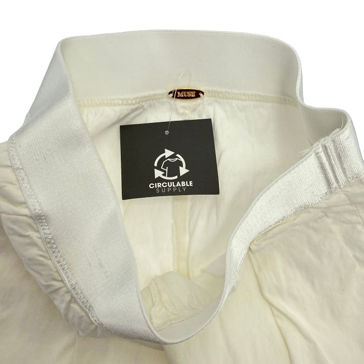  Deuxieme Classe ドゥーズィエムクラス Stretch twill タックパンツ レディース ホワイト 34 その他 パンツ