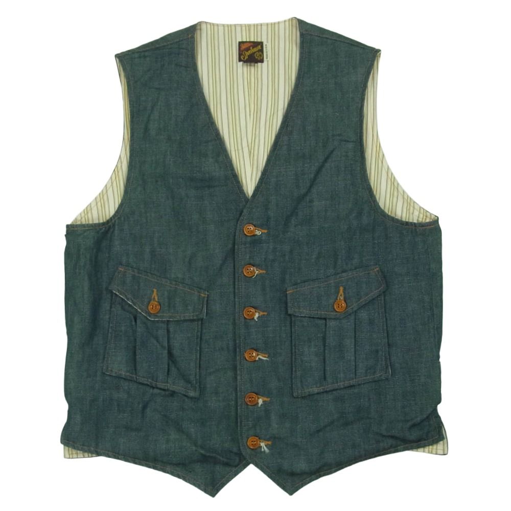 「ミスターフリーダム（シュガーケーン）」ベスト‗‗L SUGAR CANE Mister Freedom x Sugar Cane ミスターフリーダム×シュガー