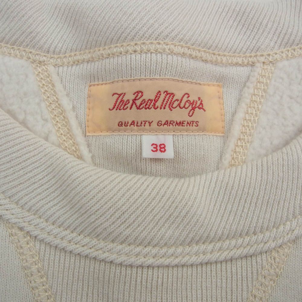 The REAL McCOY'S ザリアルマッコイズ Vargas Girl ヴァーガスガール 両V 吊り編み スウェット オフホワイト系 38【中古】 The REAL McCOY'S ザリアルマッコイズ Vargas Girl ヴァーガスガール