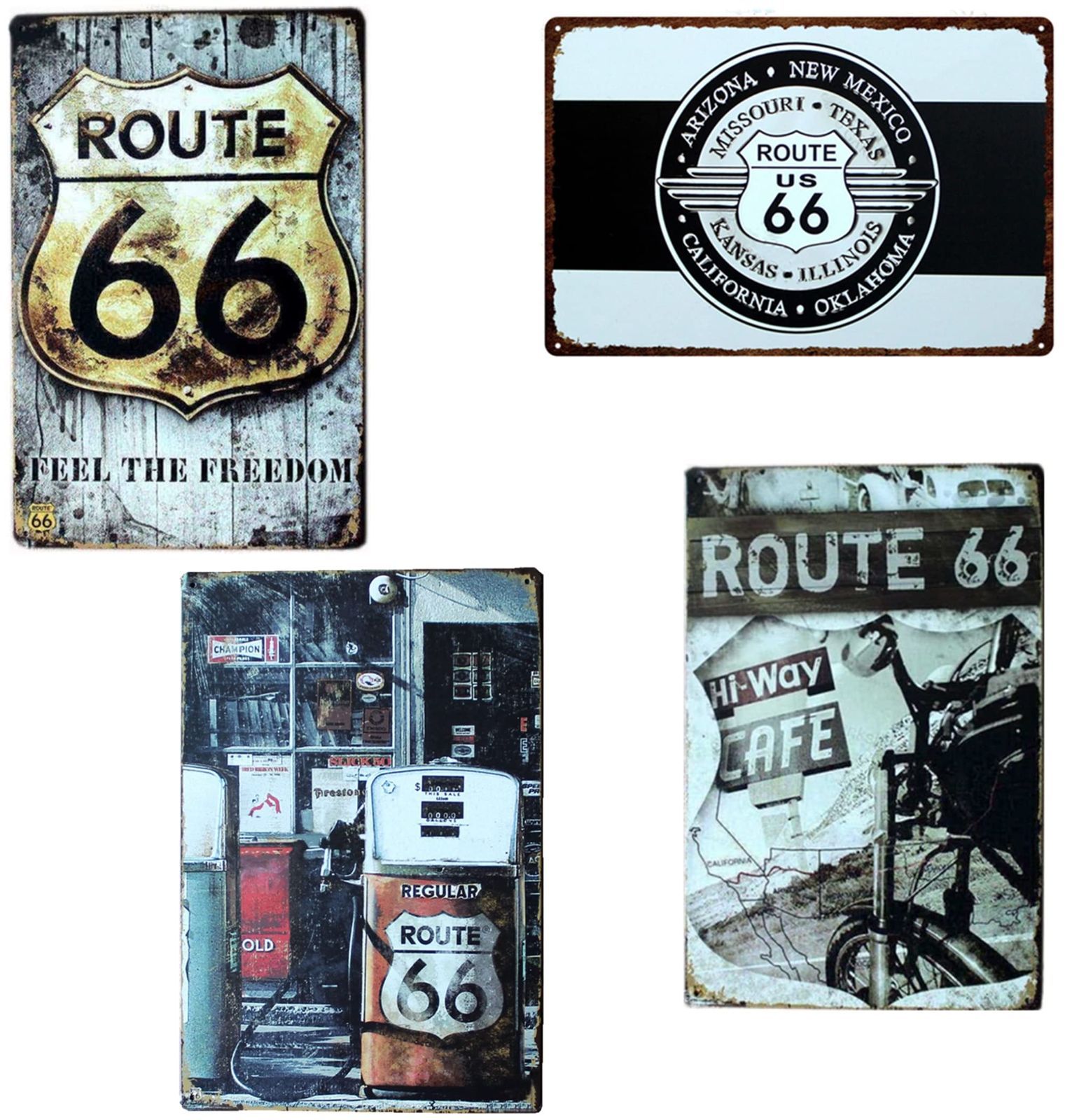 レア！アメリカン雑貨！ Yヤクニタツ アメリカン 雑貨 ルート66 メタルプレート ブリキ 看板 4