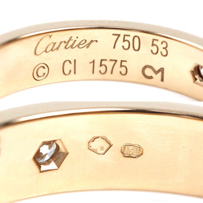 CARTIER カルティエ K18PG ピンクゴールド ミニラブ 1Pダイヤ リング