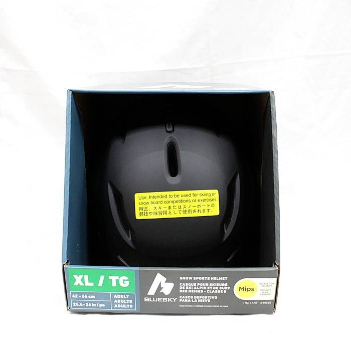 ブルースカイ大人用スノ-ペルメット MIPS ブラック L 未使用展示品