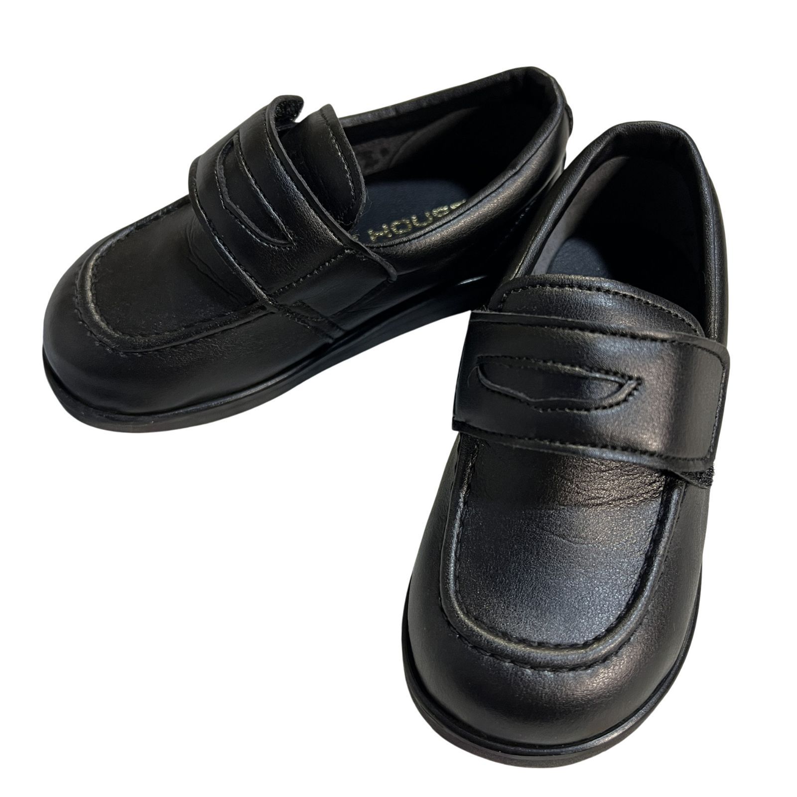 B 068 MIKI HOUSE ミキハウス 調節機能付き やわらか ローファー風 シューズ ブラック 男の子 女の子 ボーイズ ガールズ 16