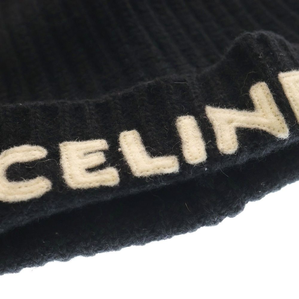 CELINE (セリーヌ) Embroidery Logo Knit Beanie 2A25R535Q ロゴ