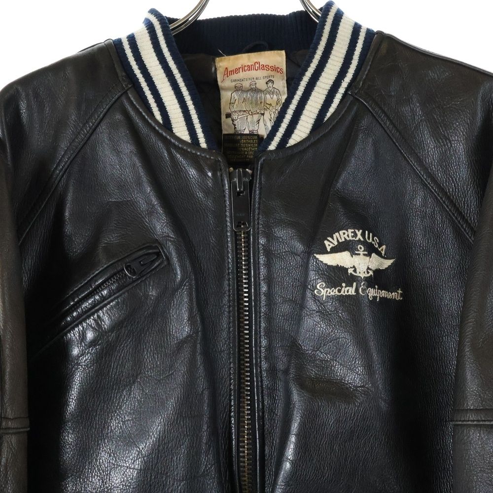 AVIREX (アヴィレックス) VARSITY JACKET オールレザー バーシティ