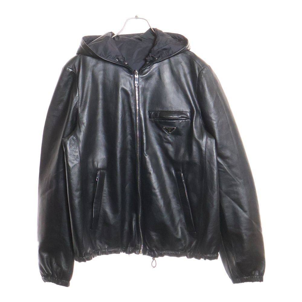 プラダ　PRADA Re-Nylon リバーシブル ブルゾン 52 PRADA (プラダ) Re-Nylon リバーシブル ブルゾンジャケット ブラック