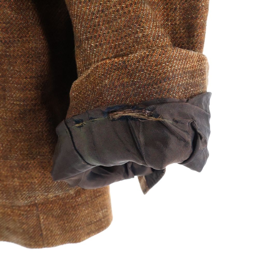 タリアトーレ　モンテカルロ　イタリア製　ブラウン テーラードジャケット TAGLIATORE (タリアトーレ) MONTECARLOモンテカルロ ラペルピン リネン