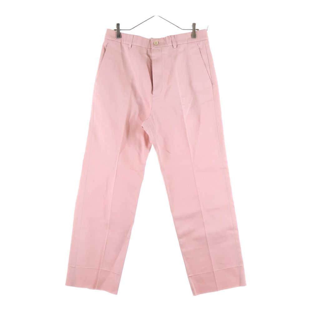 GUCCI 花柄刺繍 パンツ センタープレス GUCCI (グッチ) Pants センタープレス スラックパンツ ピンク 742767