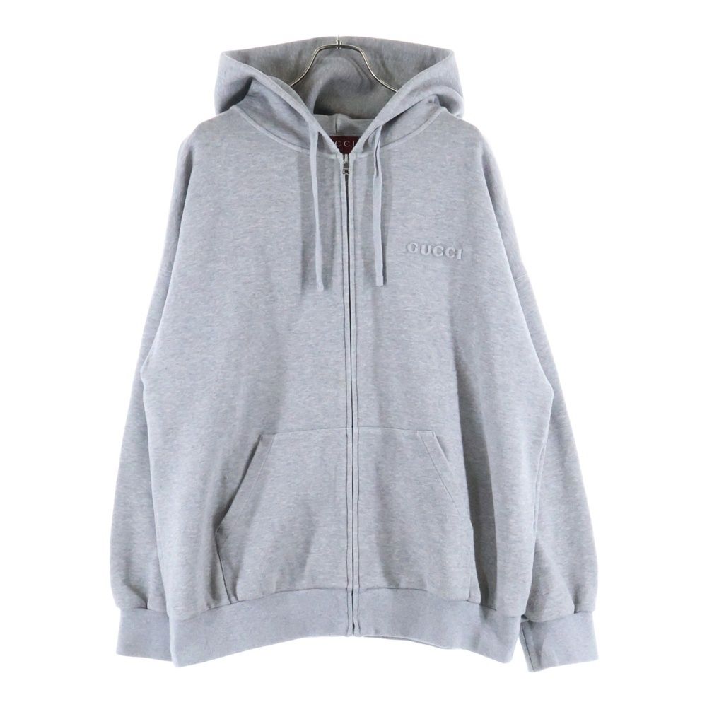 GUCCI (グッチ) コットンジャージジップアップスウェットパーカー