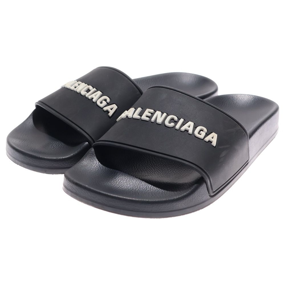 BALENCIAGA (バレンシアガ) POOL SLIDES プール スライド ラバーロゴ