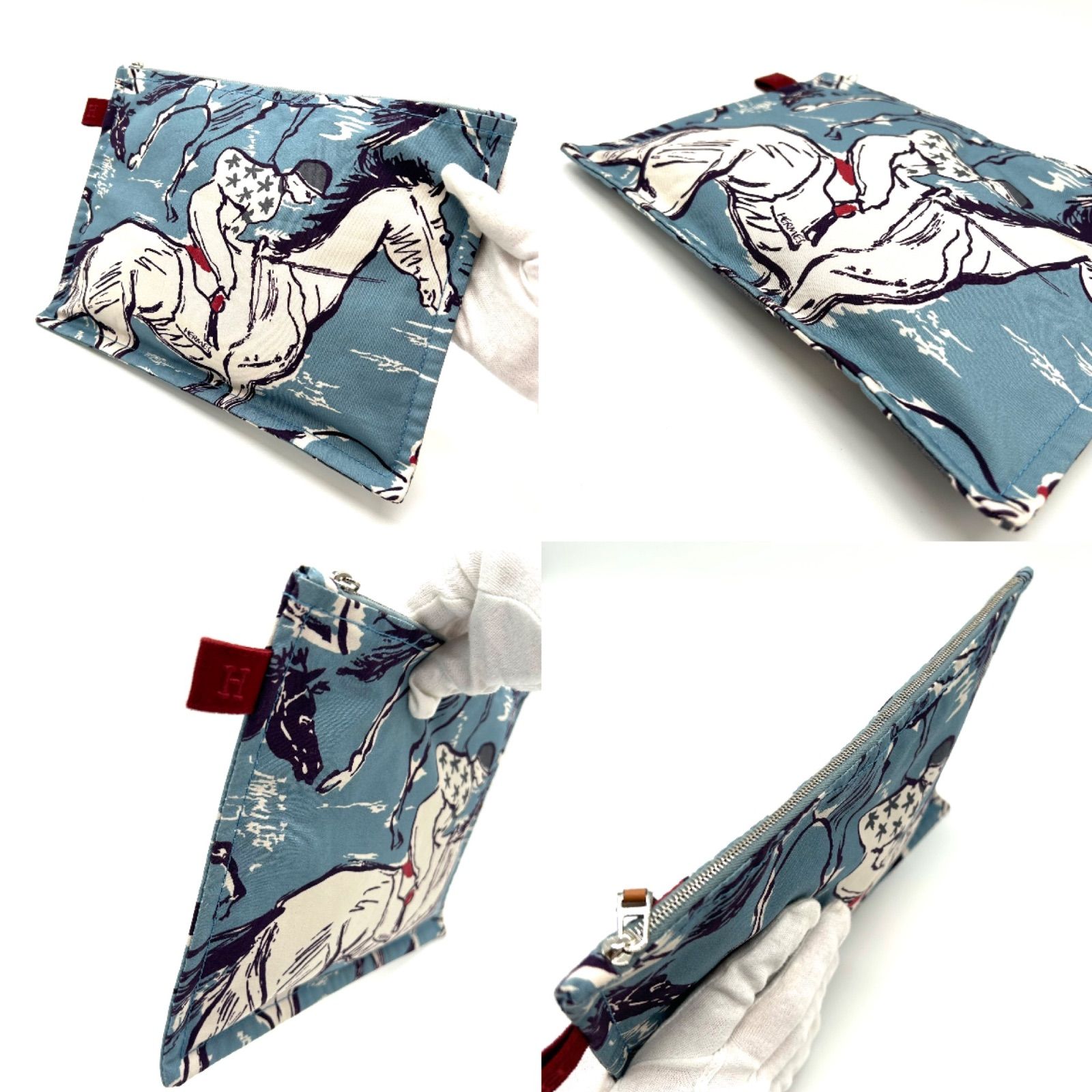 HERMES エルメス トゥルースフラットGM ポーチ 馬 クラッチバッグ