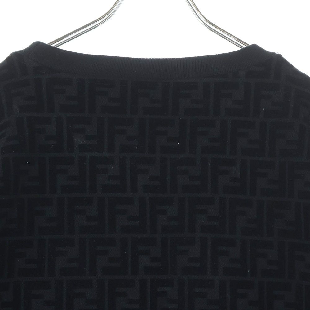 FENDI (フェンディ) ズッカ総柄 フロッキー クルーネック プルオーバー