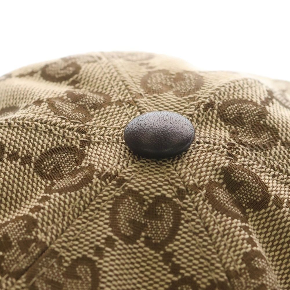 GUCCI (グッチ) GGキャンバス シェリーライン キャップ 帽子 ベージュ