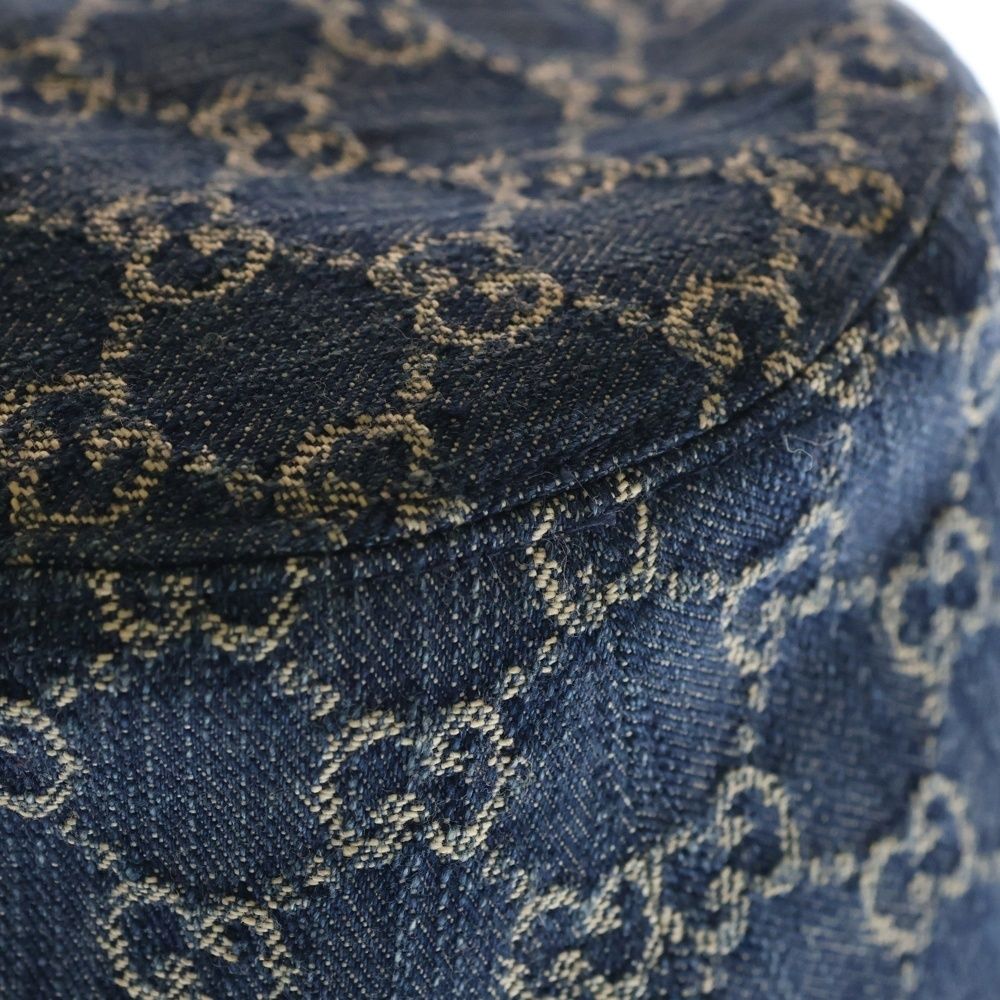 GUCCI (グッチ) GGキャンバス デニム バケットハット 帽子 インディゴ