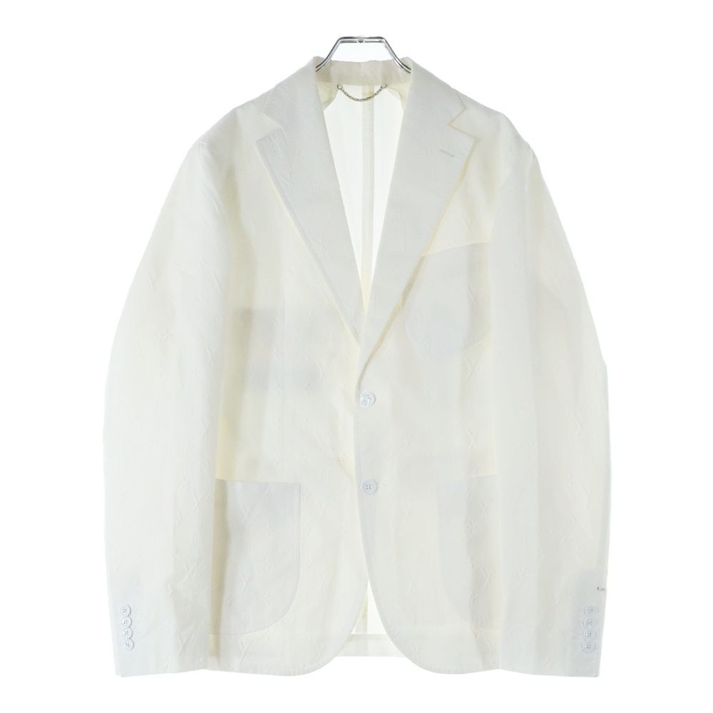 LOUIS VUITTON ホワイト エンボス 加工 ジャケット LOUIS VUITTON (ルイヴィトン) 23AW ナポリターナ モノグラム エンボス