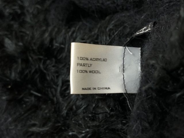 中古】 NUMBER (N)INE ナンバーナイン 04AW マフラー ブラック ONE