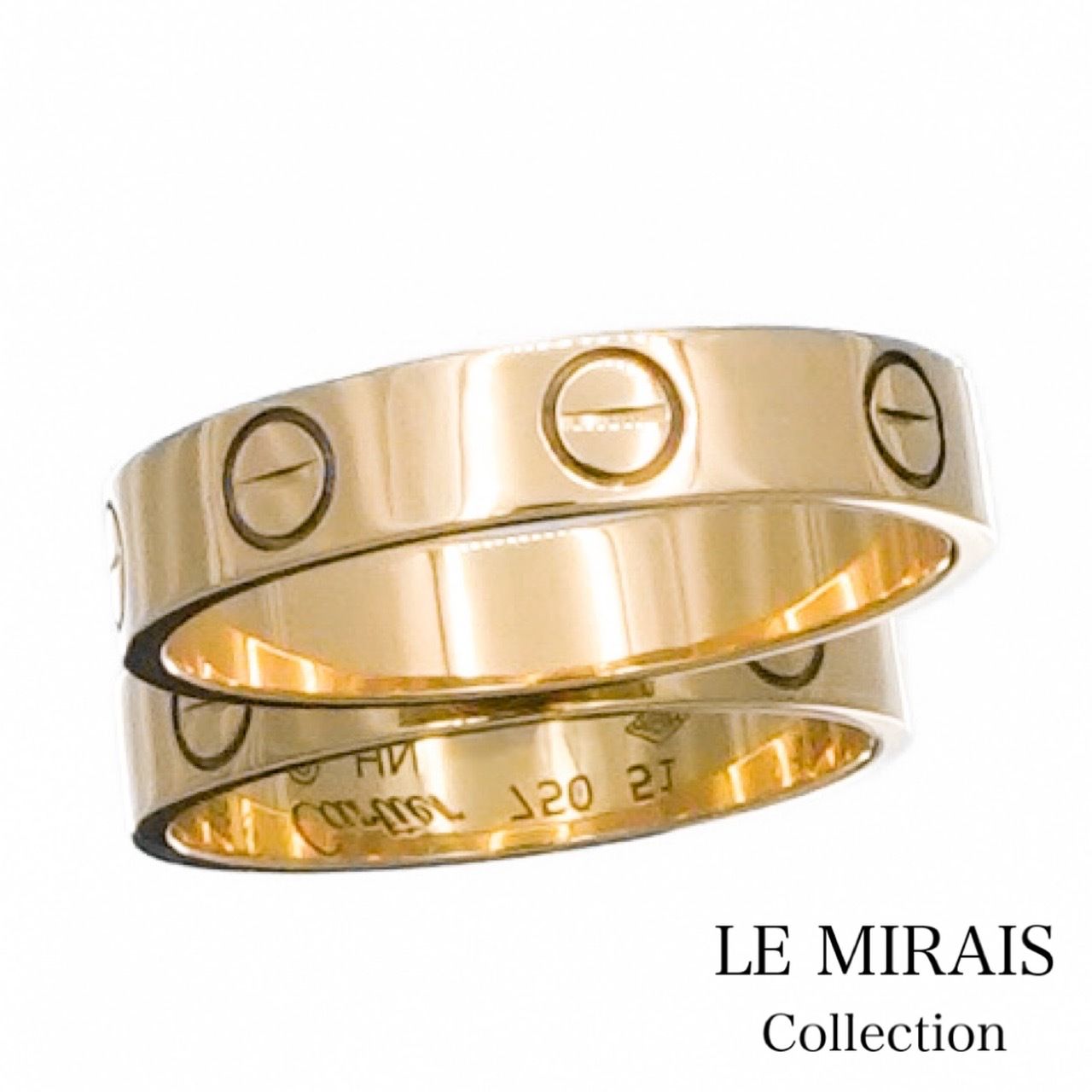 仕上済】カルティエ ミニラブリング YG 11号 11 51 K18YG レディース