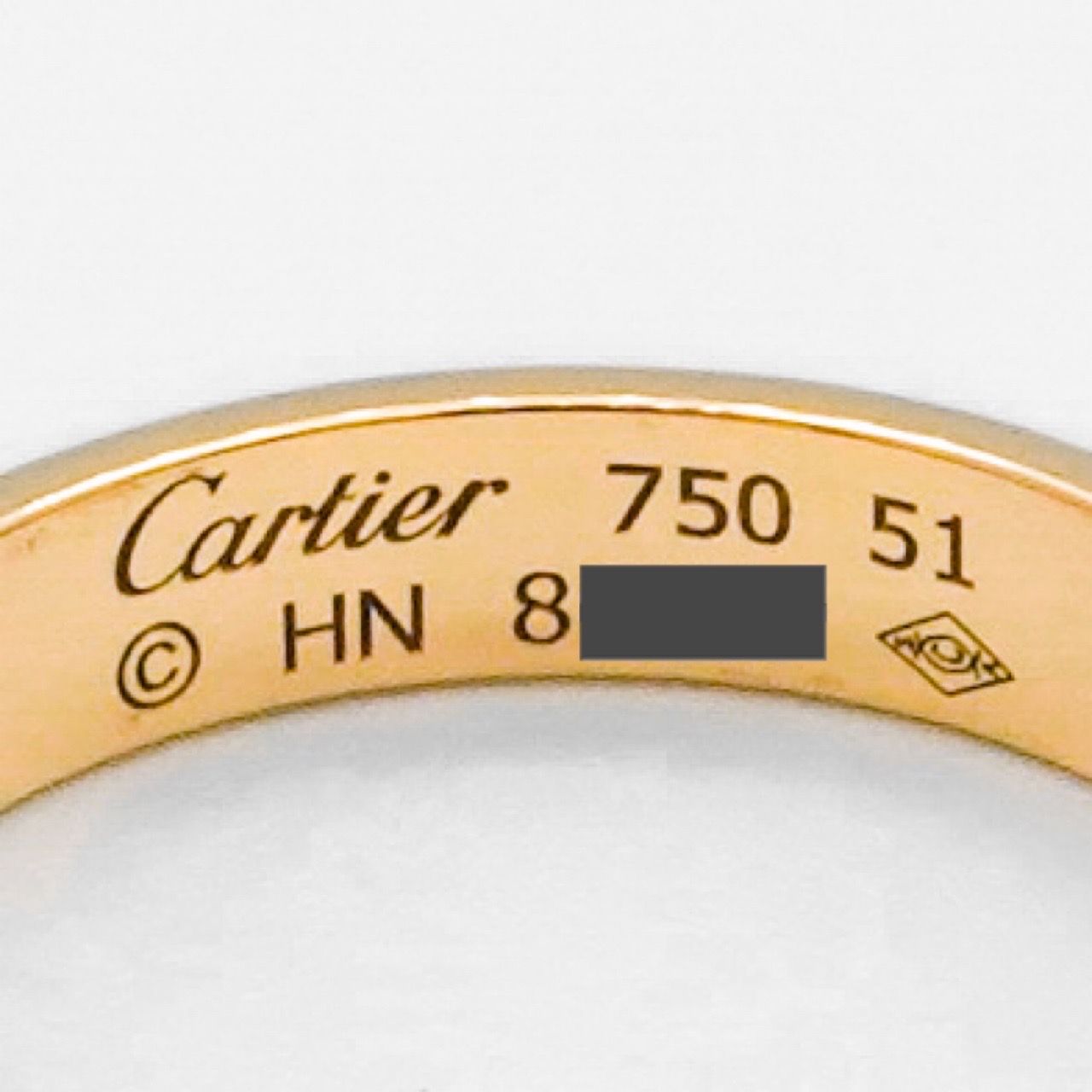 仕上済】カルティエ ミニラブリング YG 11号 11 51 K18YG レディース