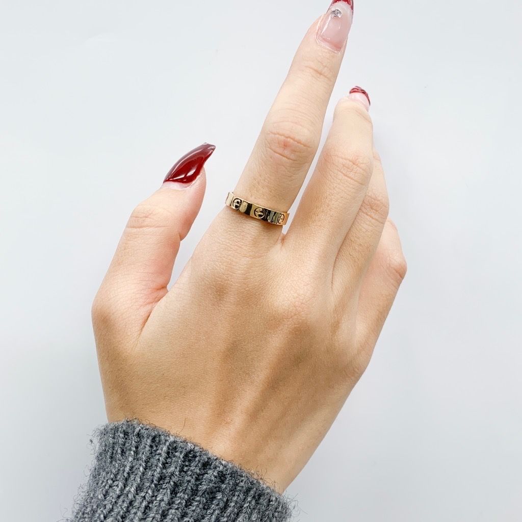 仕上済】カルティエ ミニラブリング YG 11号 11 51 K18YG レディース