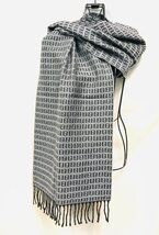 FENDIフェンディ ズッキーノ F柄 マフラー ネイビー×グレー YP204