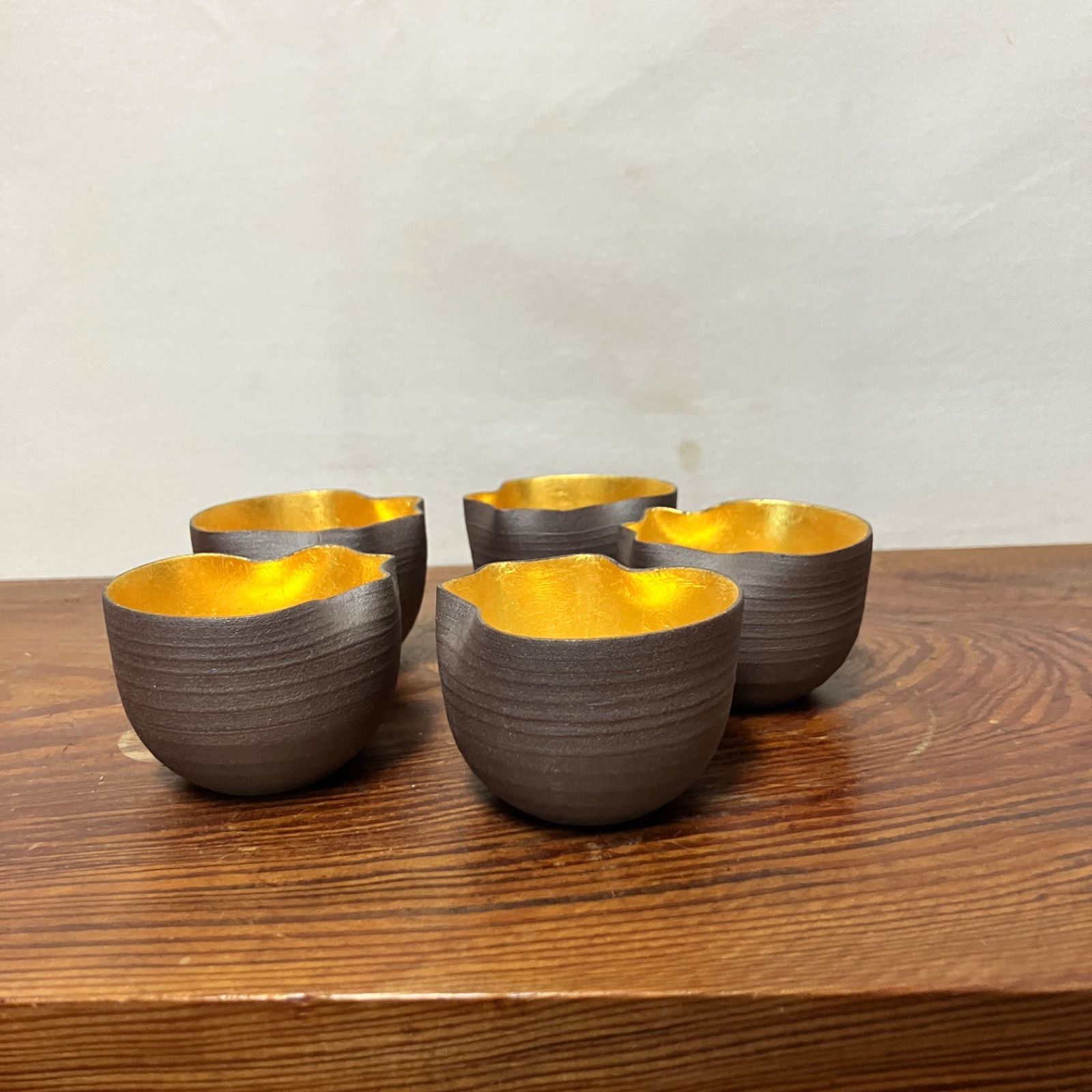 直山窯 南蛮金箔向付5客 珍味盛りや薬味皿などに|雑貨屋えこわっか