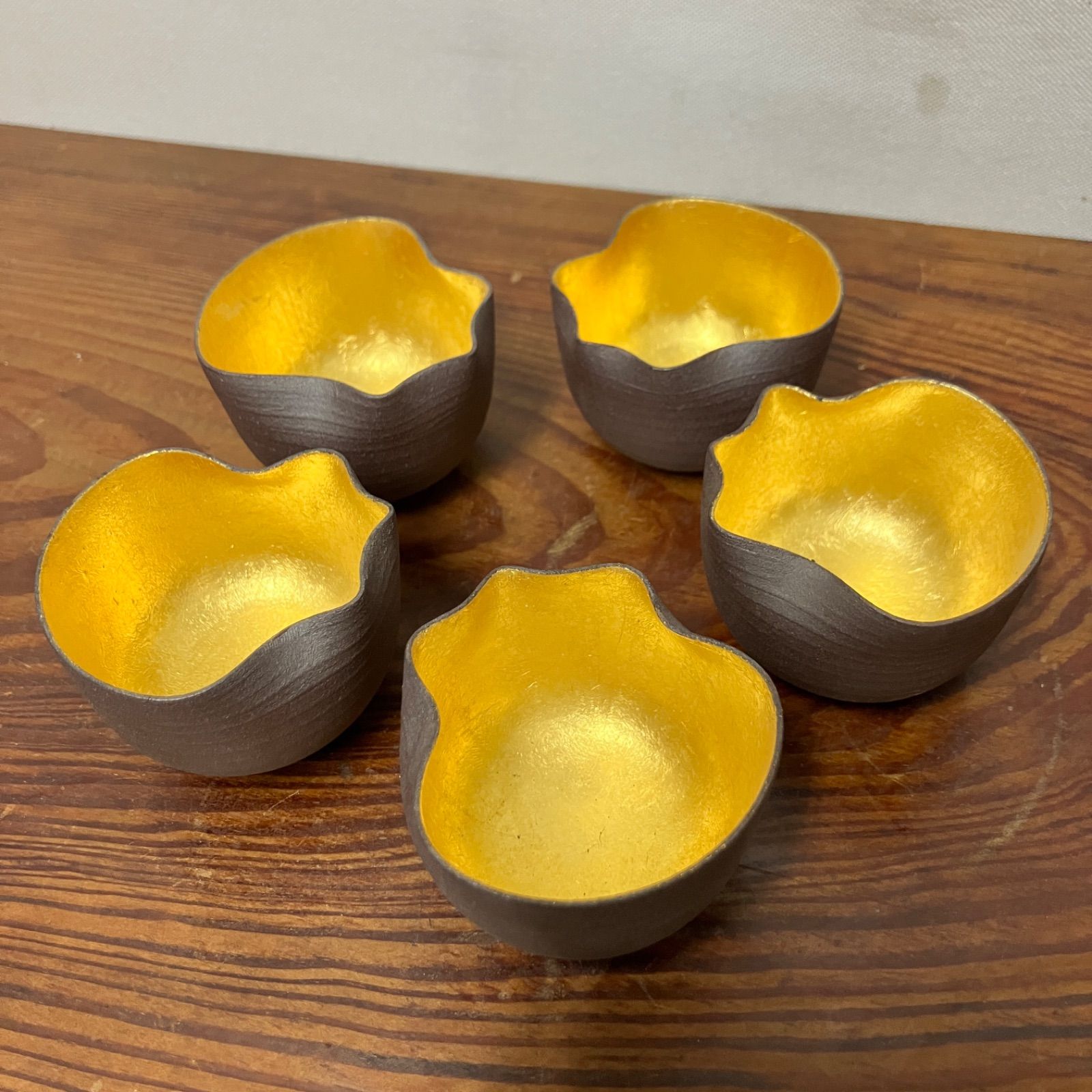 直山窯 南蛮金箔向付5客 珍味盛りや薬味皿などに|雑貨屋えこわっか