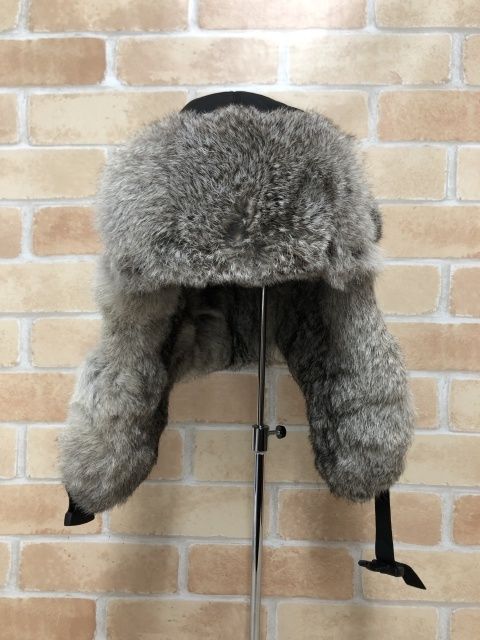 【中古】 CROWNCAP クラウンキャップ 飛行帽 Taslan Aviator タスラン アビエーター  ブラック チャコール L 111418589