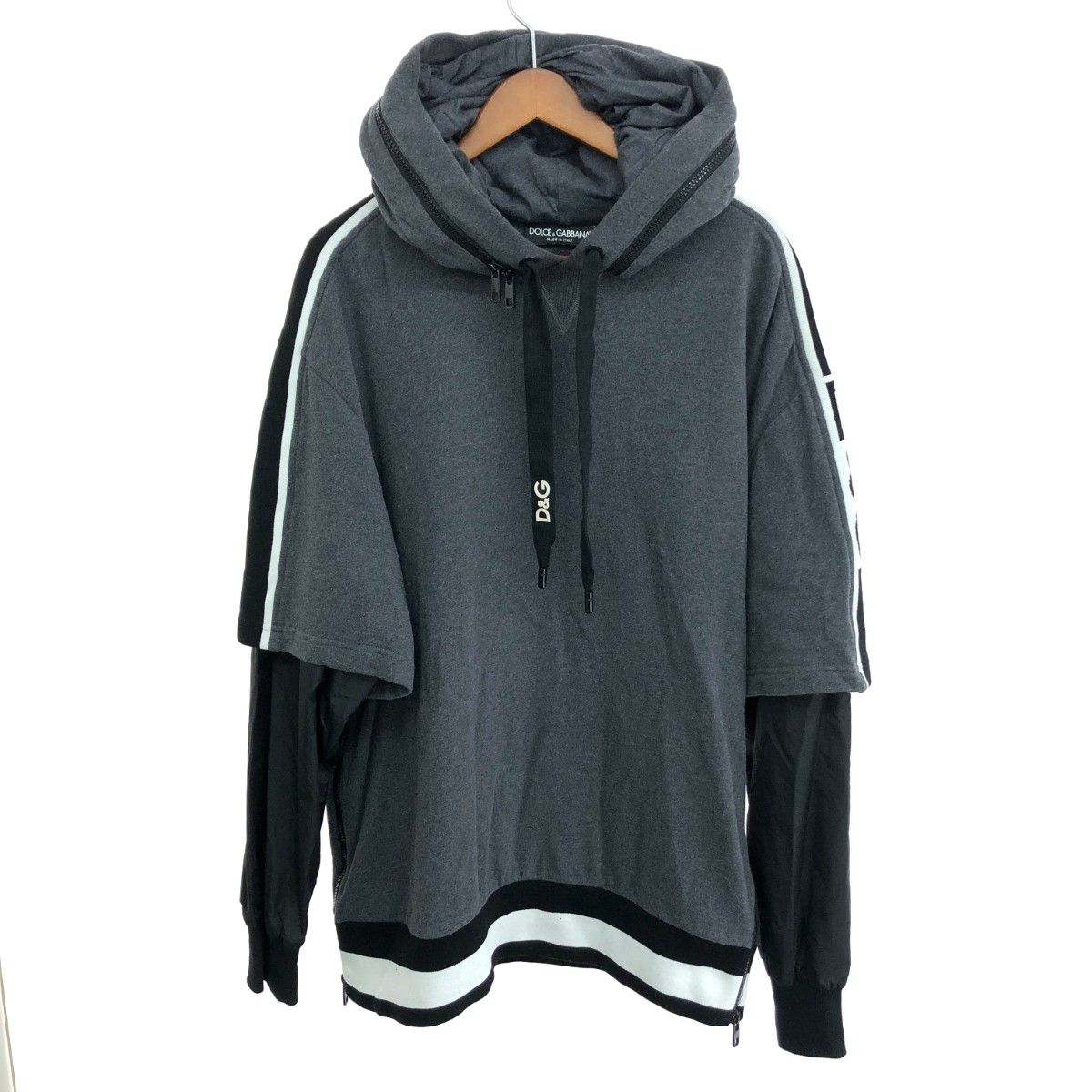 DOLCE&GABBANA ドルチェ&ガッバーナ レイヤードパーカー サイズ:50