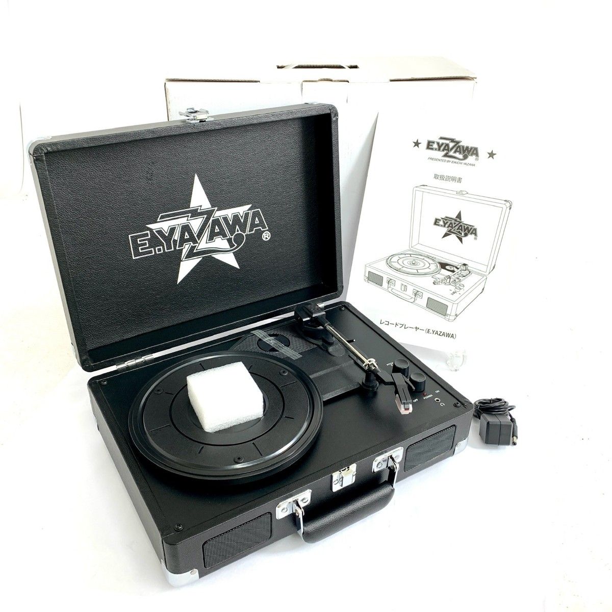 E.YAZAWA 安い 矢沢永吉 レコードプレーヤー ケース型 ブラック